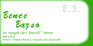 bence bazso business card